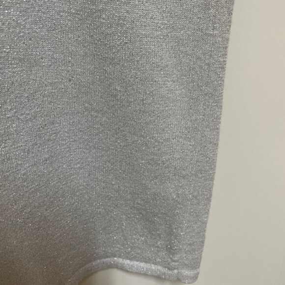 Susan Graver silver metallic/lurex shell/sleeveless top. - Picture 2 of 7